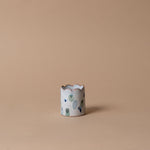 Scalloped Stoneware Matchstick Holder matches Creative Co-op (DYA) Splatter