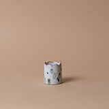 Scalloped Stoneware Matchstick Holder matches Creative Co-op (DYA) Splatter