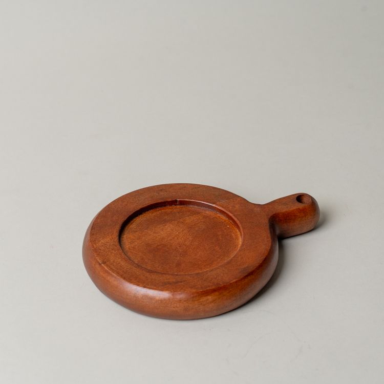 Mango Wood Candle Coaster candle holder Little Beausoleil Candle Co.