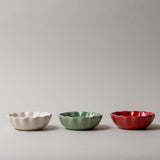 Red Stoneware Scallop Edge Bowl CHRISTMAS 2025 Creative Co-op (DYA)