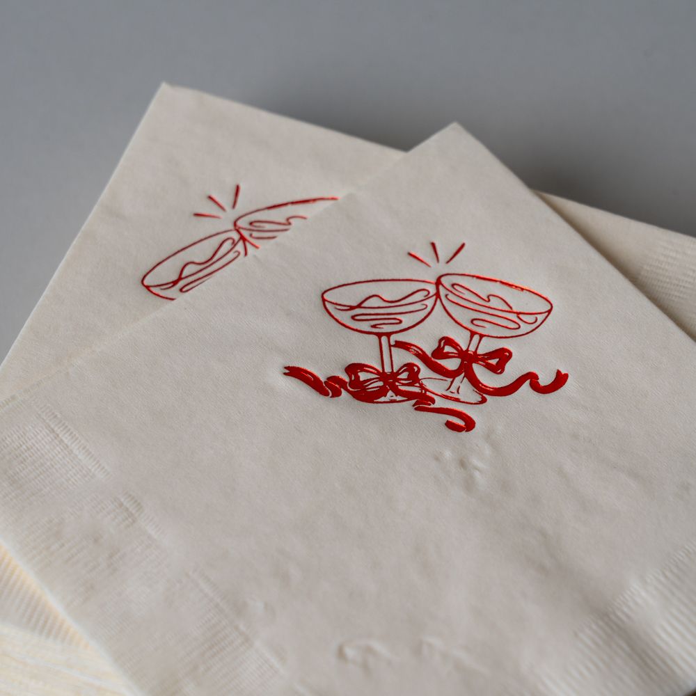 Cheers Cocktail Napkin Set CHRISTMAS 2025 One & Only Paper (Faire)
