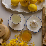 Organic Blue Edge Cup & Saucer mug Tranquillo (DYA)