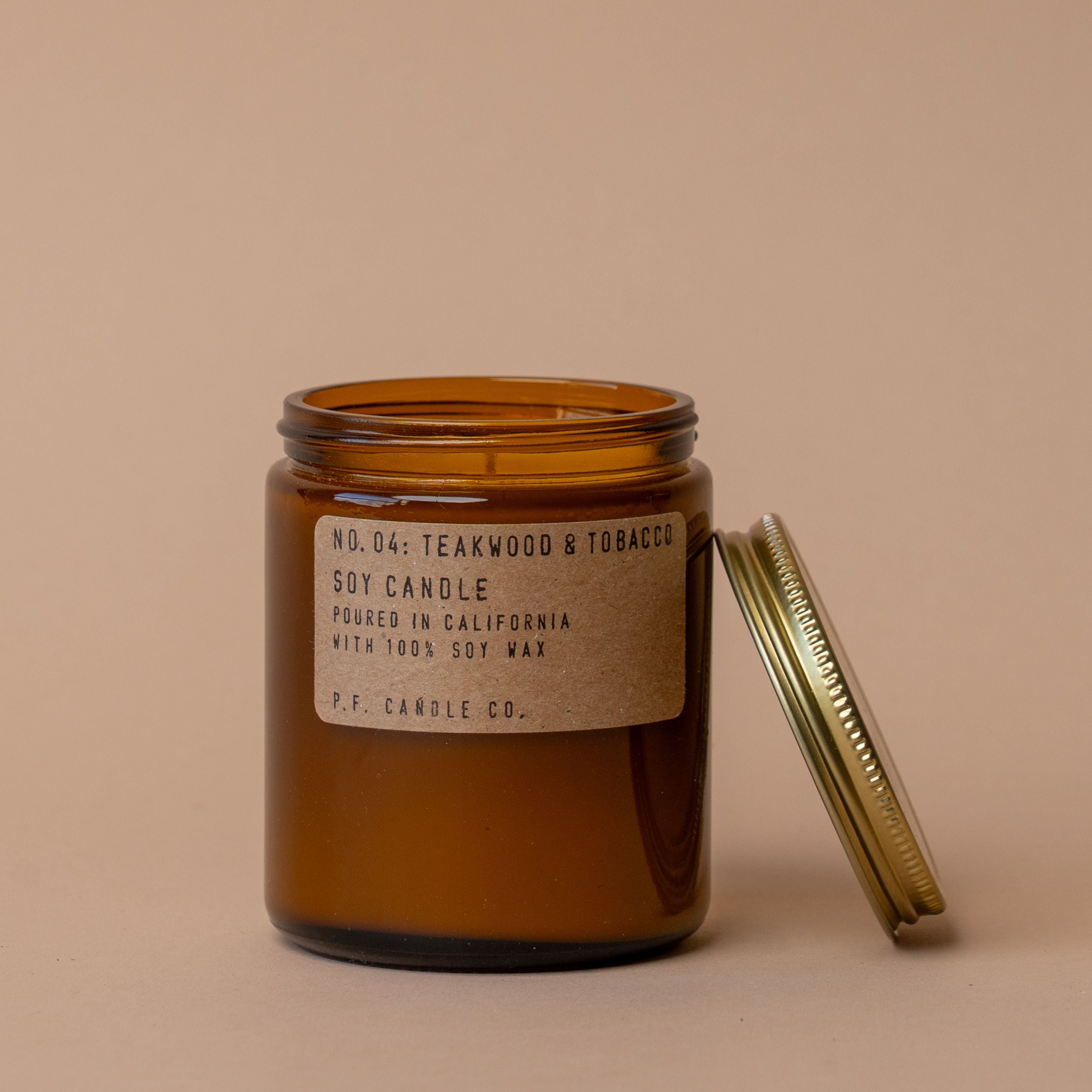 Teakwood & Tobacco Soy Candle candle P.F. Candle Co. (Faire)