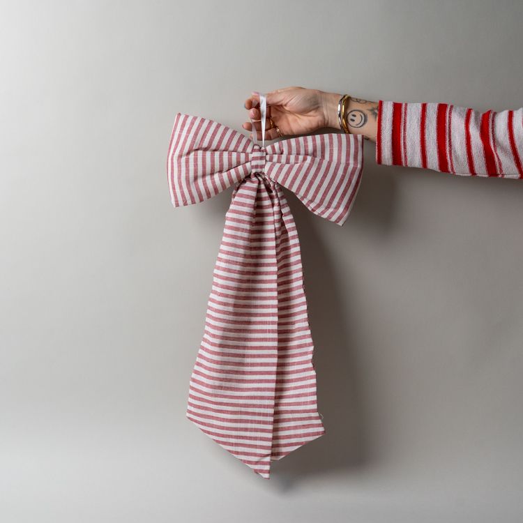 Berry Stripe Bow Decorative Objects Luxe B Co (Faire) Large