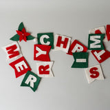 Felt Merry Christmas Garland CHRISTMAS 2025 Global Goods Partners (Faire)