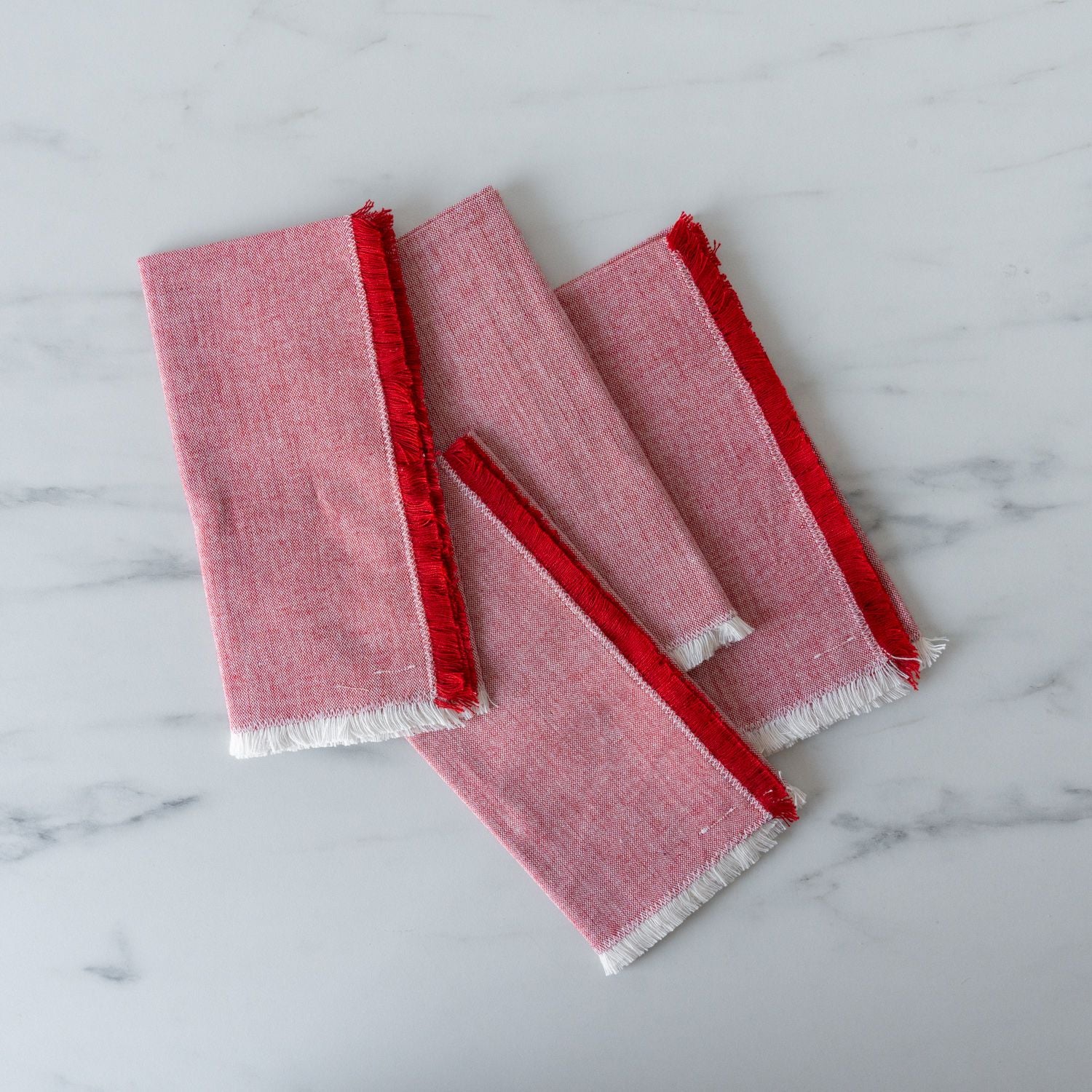 Holiday Chambray Napkin Set CHRISTMAS 2026 DANICA (Faire) Berry Red