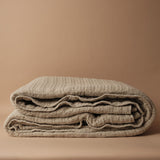 Natural Waffle Cotton Bedding blanket Brunelli (ShopZio)