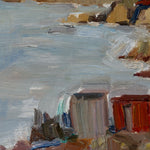 "Coastal Town" Framed Vintage Painting ARTWORK - vintage painting Hauer Market