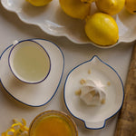 Organic Blue Edge Cup & Saucer mug Tranquillo (DYA)