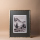 "The Mountain Veil" Framed Canvas Print