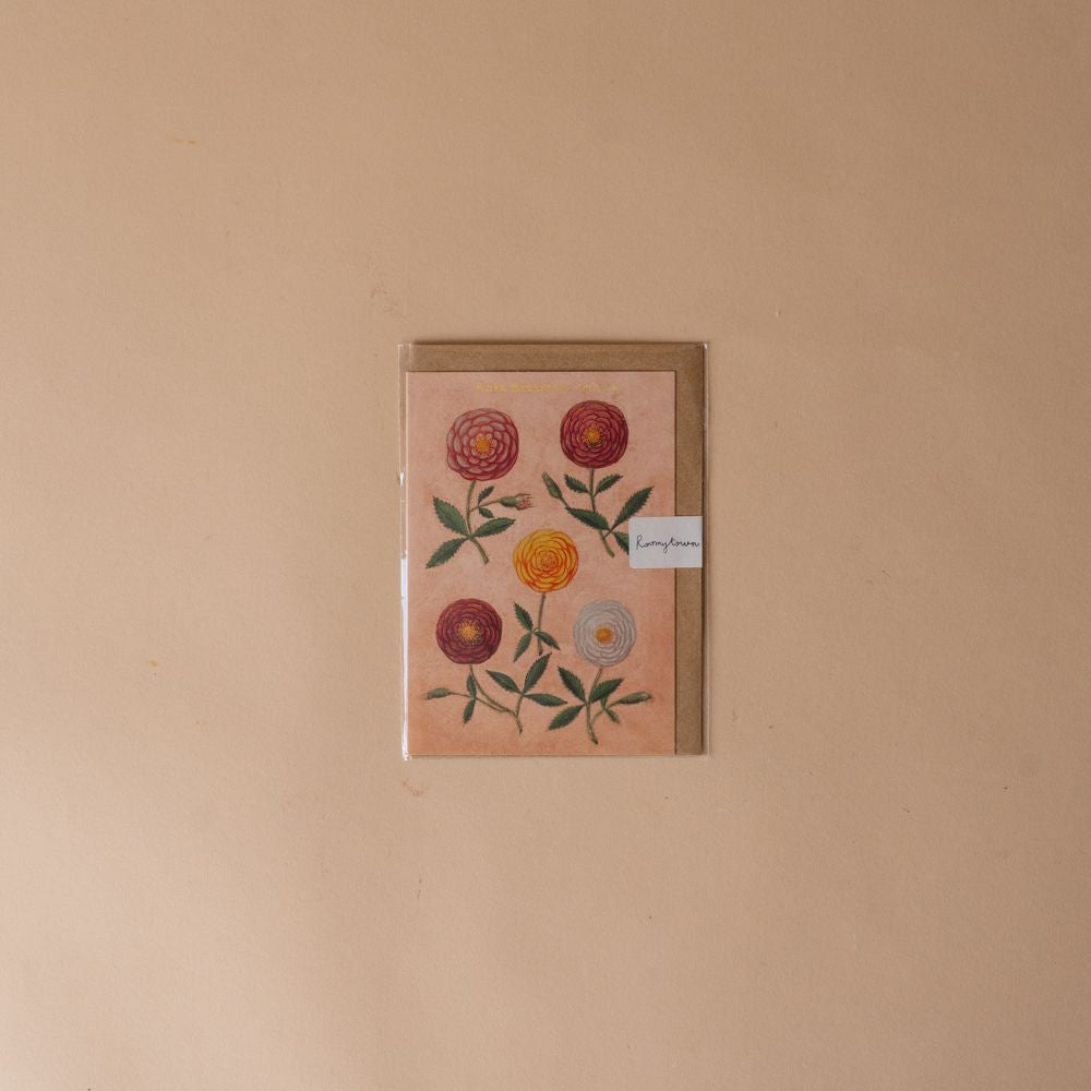 Blooming Flowers Card greeting card Roomytown (DYA)
