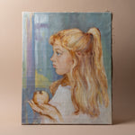 "Apple of My Eye" Vintage Painting ARTWORK - vintage painting Rug & Weave