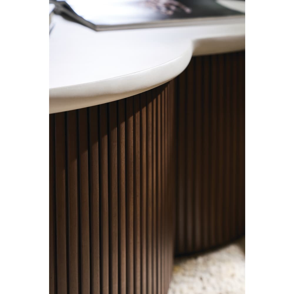 Kindred Fossil Coffee Table 4 - a - FURNITURE - Coffee Table - Round Rowe Furniture