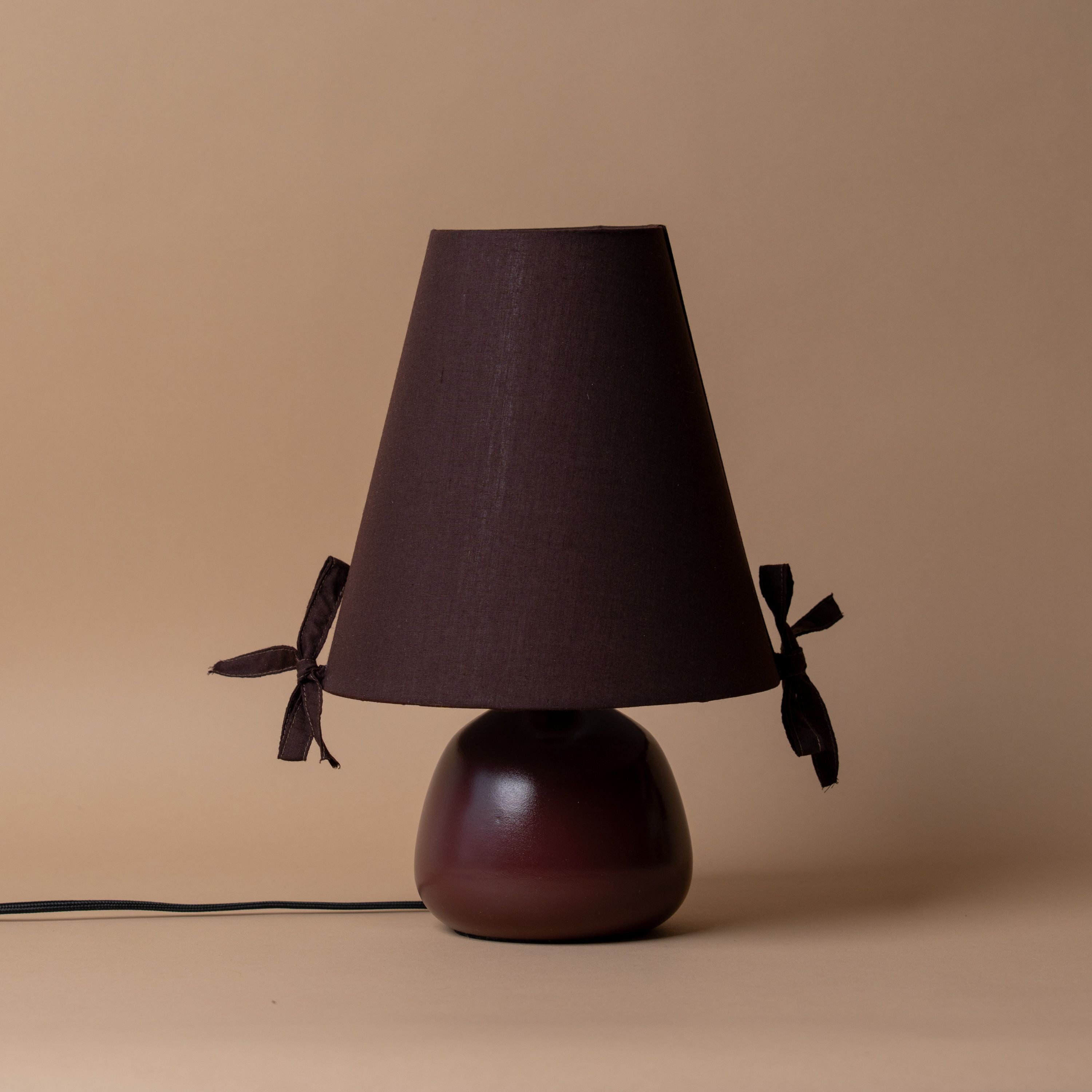 Burgundy Bows Table Lamp LIGHITING - table lamp Morel (Faire) Small