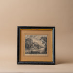 Antique Framed Sketch - 1800's VINTAGE - artwork Hauer Market No. 1