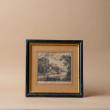 Antique Framed Sketch - 1800's VINTAGE - artwork Hauer Market No. 1