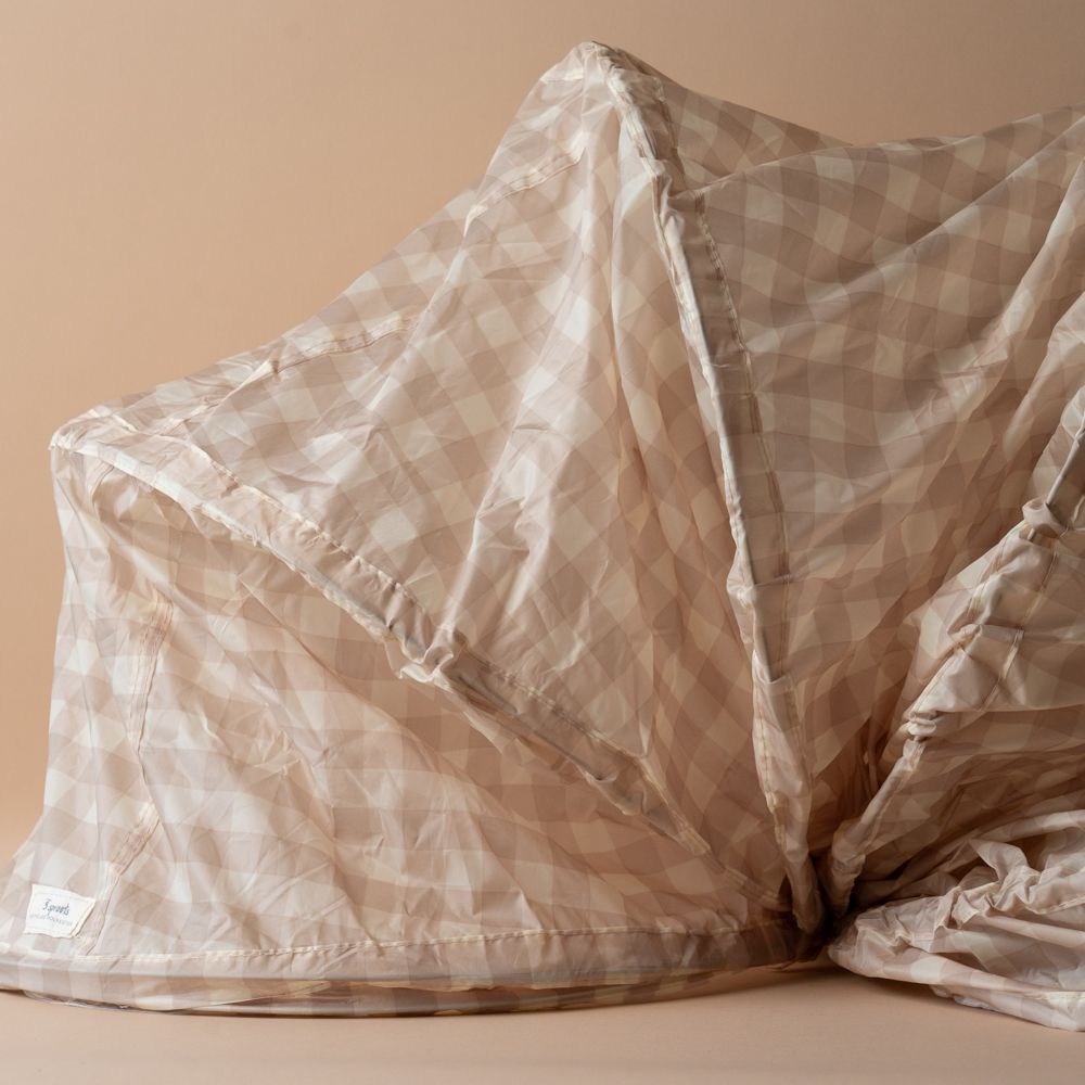 Recycled Fabric Play Tunnel FINNBIRD - play tunnel 3 Sprouts (Faire) Beige Gingham