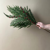 Red Plum Berry Cypress Stem CHRISTMAS 2026 Luxe B Co (Faire)