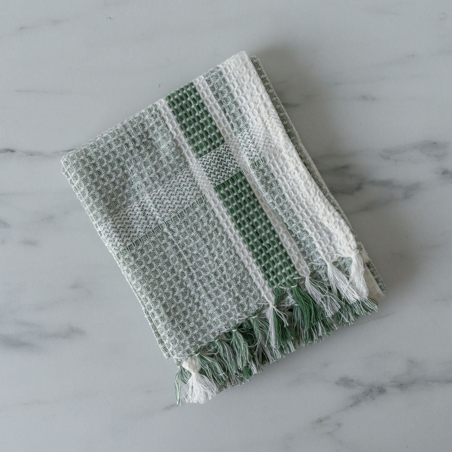 Waffle Dish Towel - Green - Rug & Weave