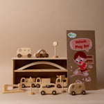 Wooden Vehicle Play Set FINNBIRD - toy QToysUSA (Faire)