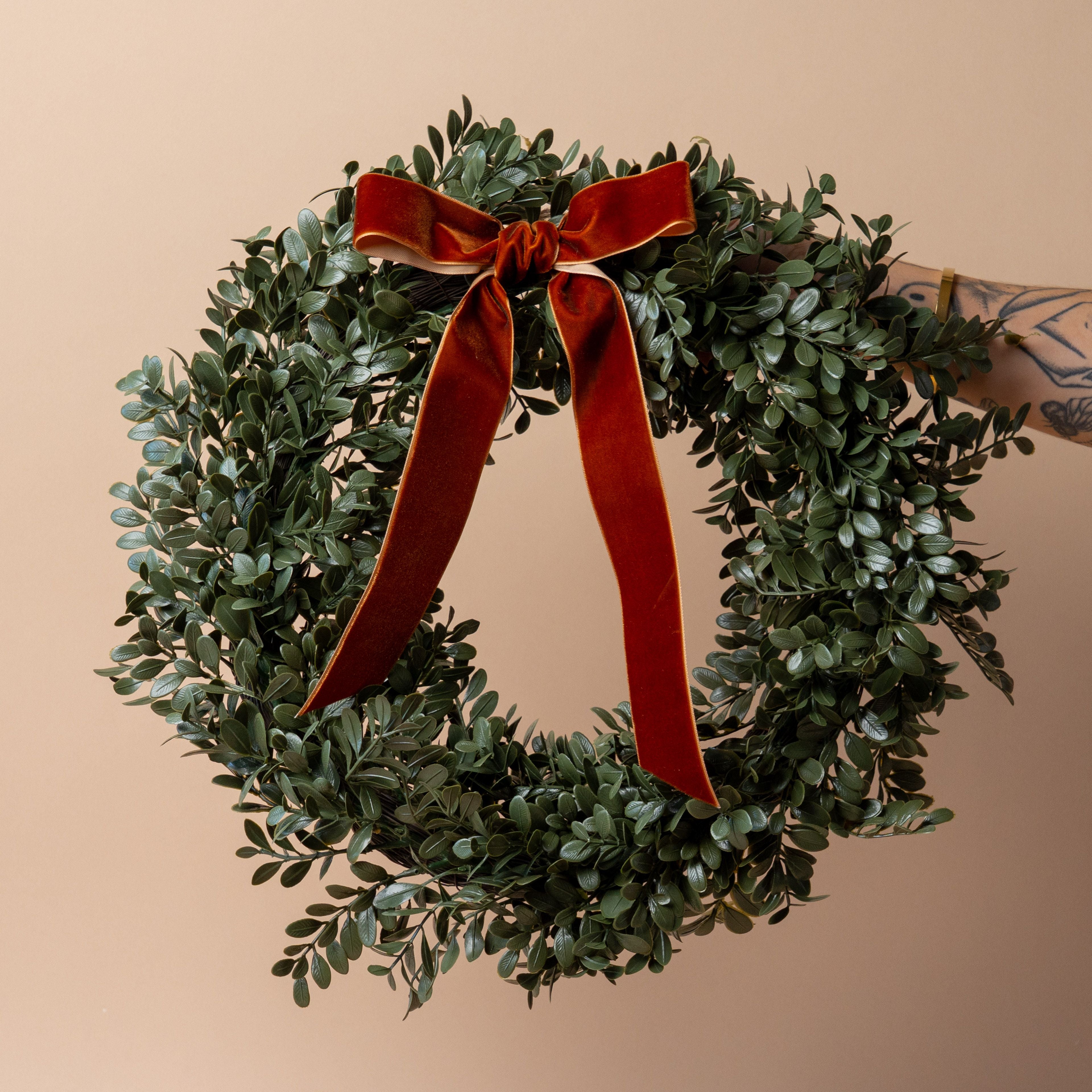 Faux Boxwood Wreath