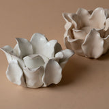 Ceramic Rose Candle Holder candle holder Luxe Lodge (Faire) White