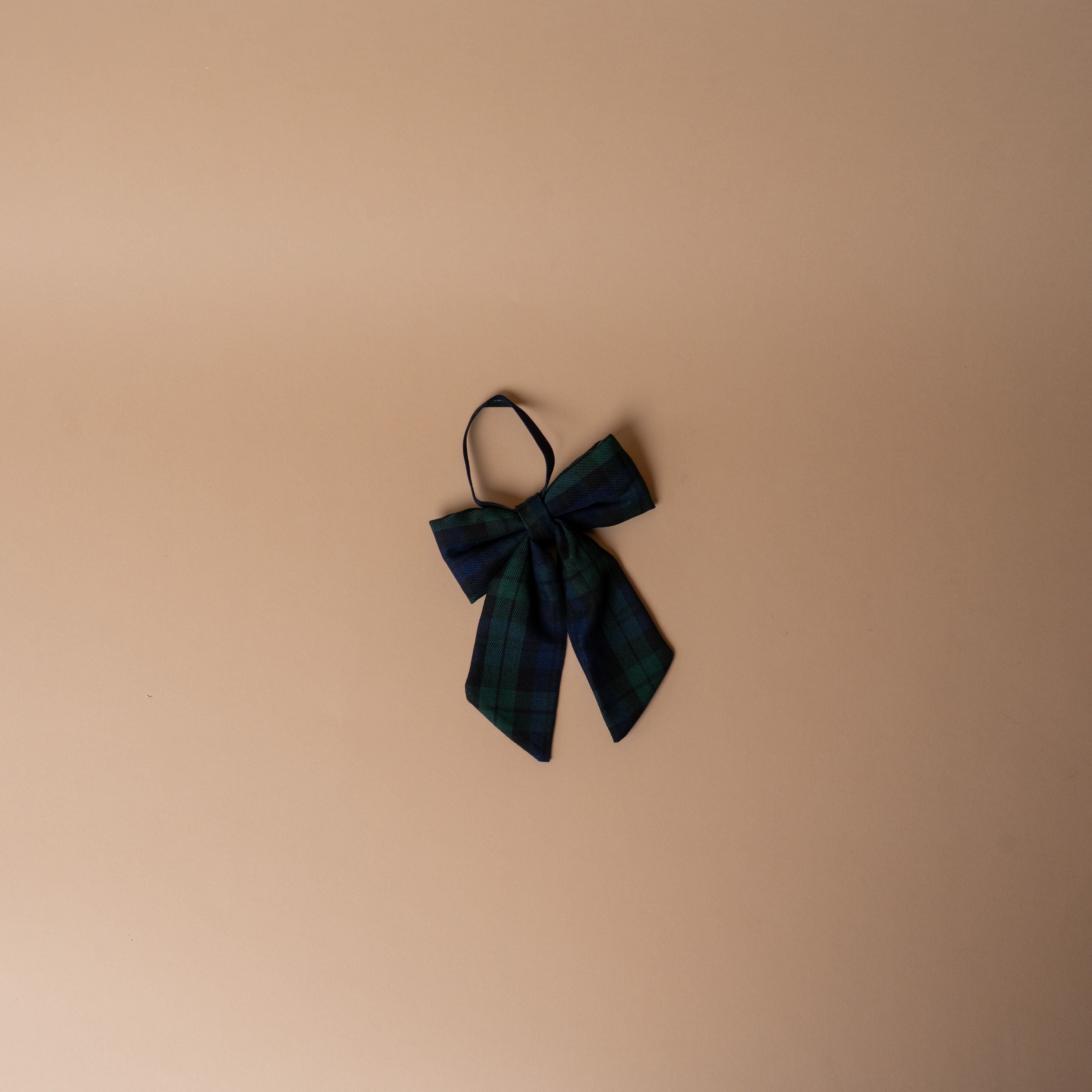 Green Plaid Bow – view 2