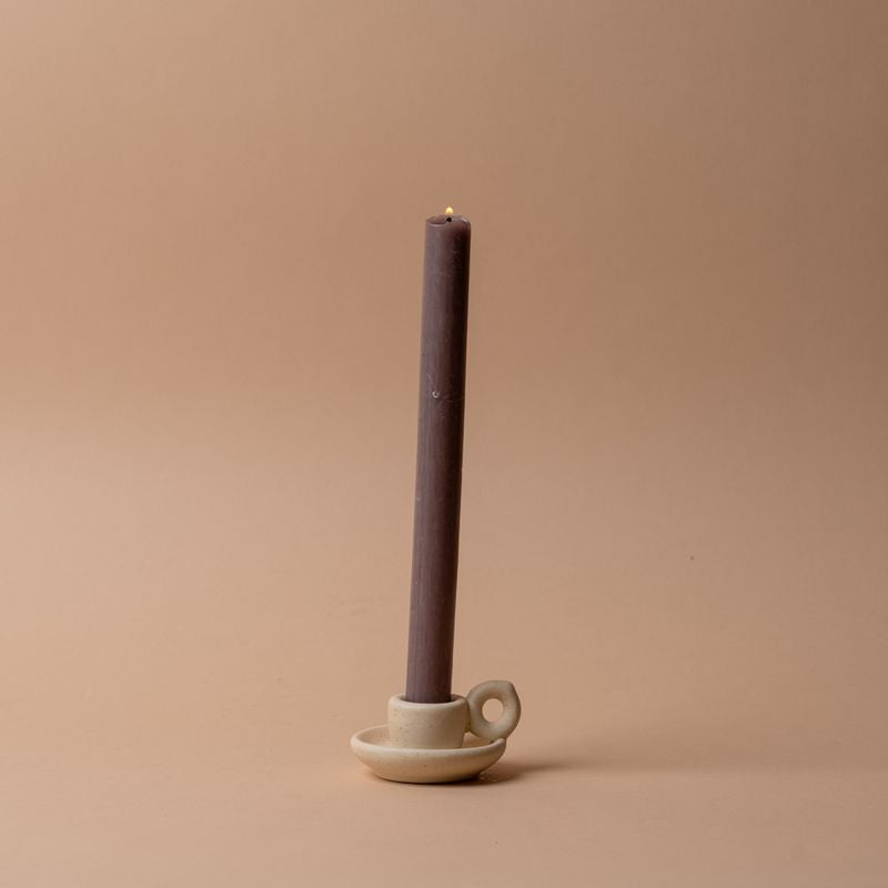 Round Handled Taper Candle Holder candle holder ZOETSTUDIO (Faire)
