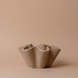 Cement Planter with Ruffle Edge