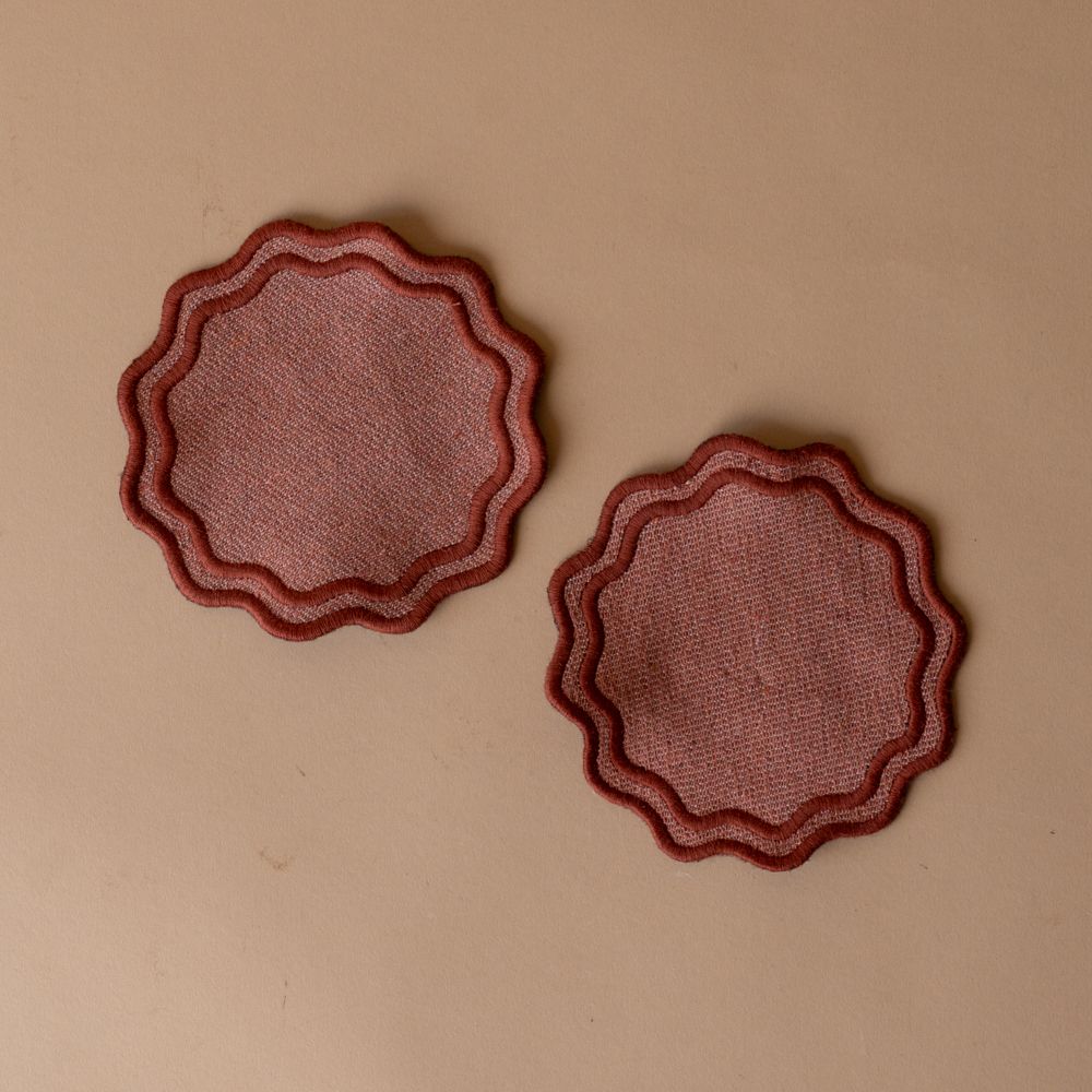 Cotton Coaster Set - Scallop Rose coaster set TBCo (Faire)