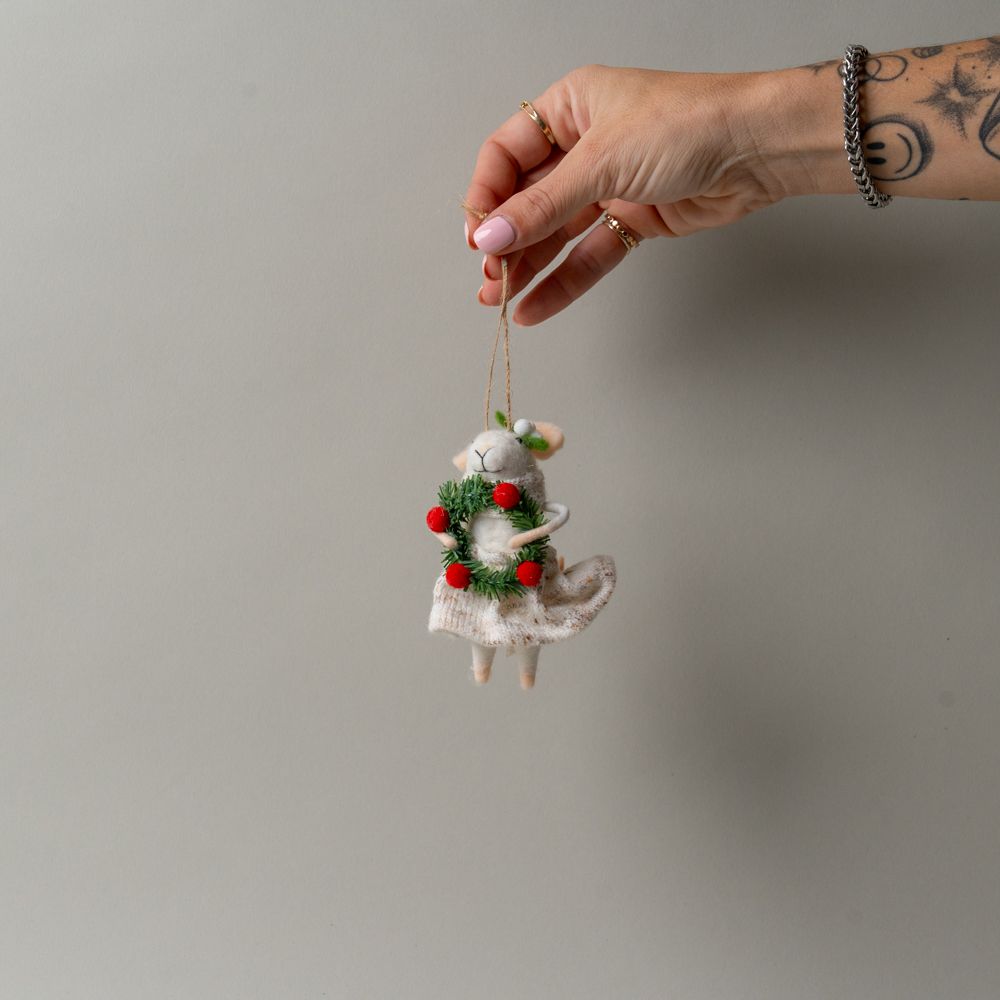 Berry Wreath Mouse Ornament CHRISTMAS 2025 Indaba
