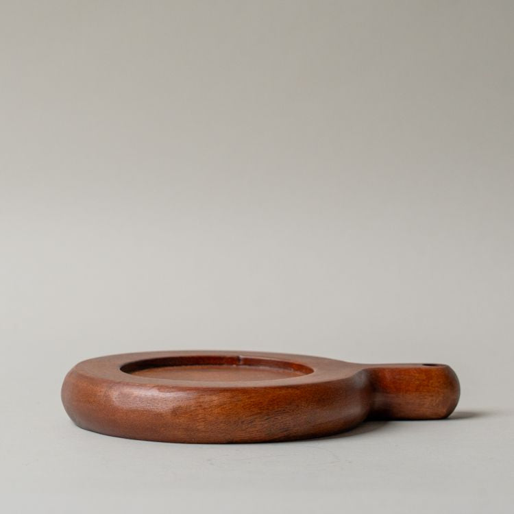 Mango Wood Candle Coaster candle holder Little Beausoleil Candle Co.