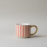 Stripe Holiday Mug CHRISTMAS 2025 Sweet Water Decor (Faire) Red Stripe