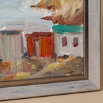 "Coastal Town" Framed Vintage Painting ARTWORK - vintage painting Hauer Market
