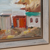 "Coastal Town" Framed Vintage Painting ARTWORK - vintage painting Hauer Market