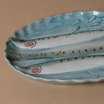 Stoneware Scallop Fisherman Dish dish Creative Co-op (DYA)