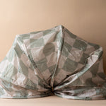 Recycled Fabric Play Tunnel FINNBIRD - play tunnel 3 Sprouts (Faire) Checkerboard Green