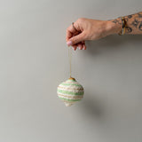 Handmade Paper Mache Ornament  - Onion Shape