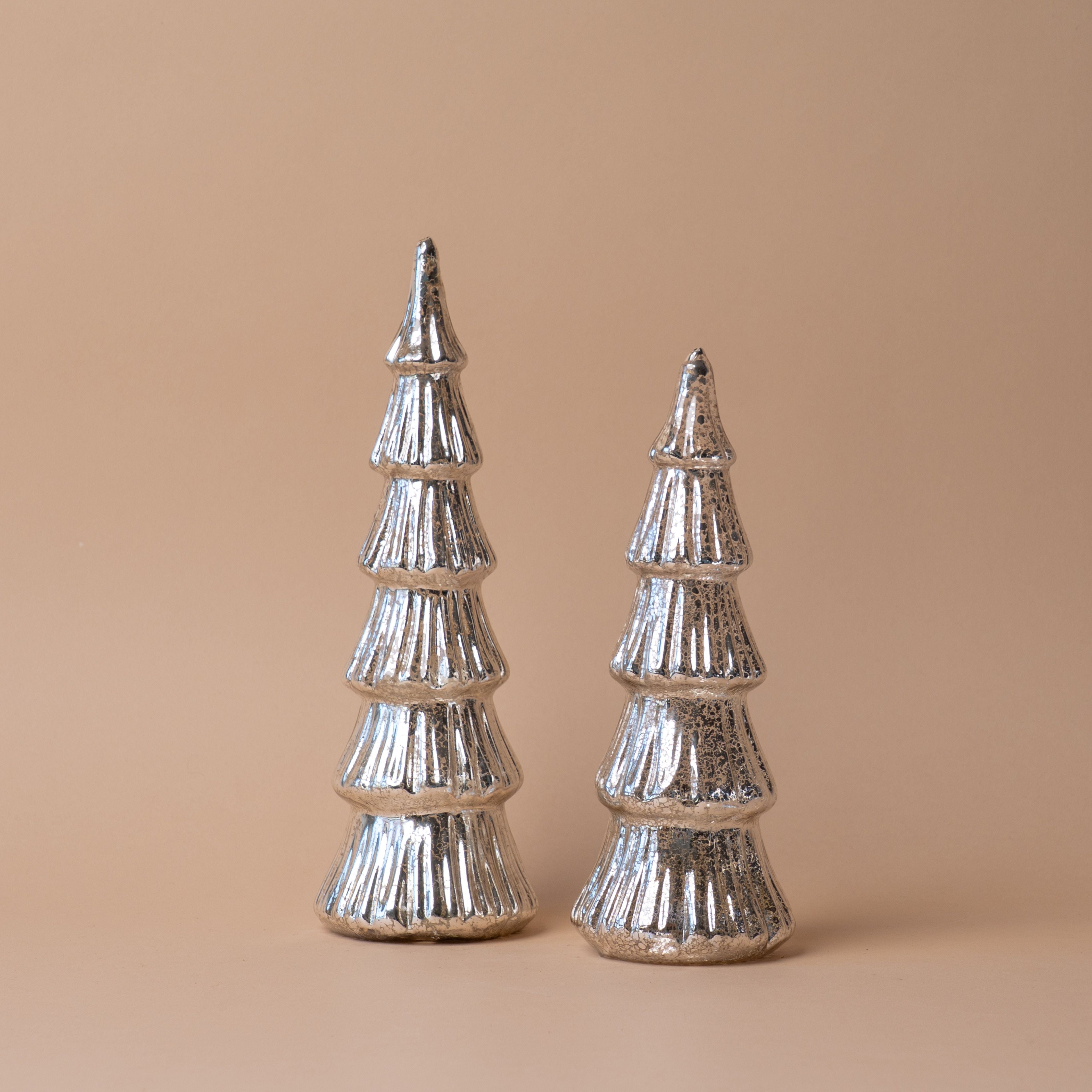 Silver Glass LED Holiday Tree