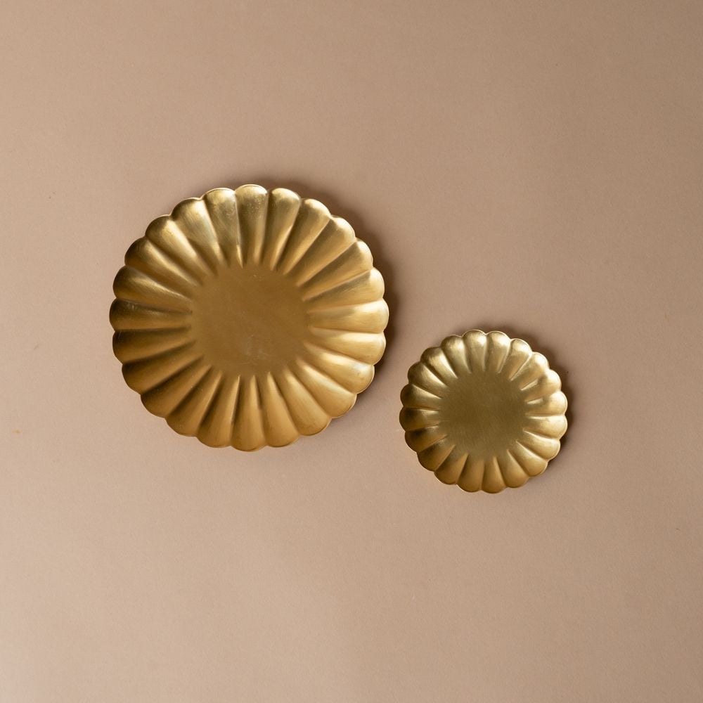 Handmade Brass Petal Dish dish Fog Linen Work