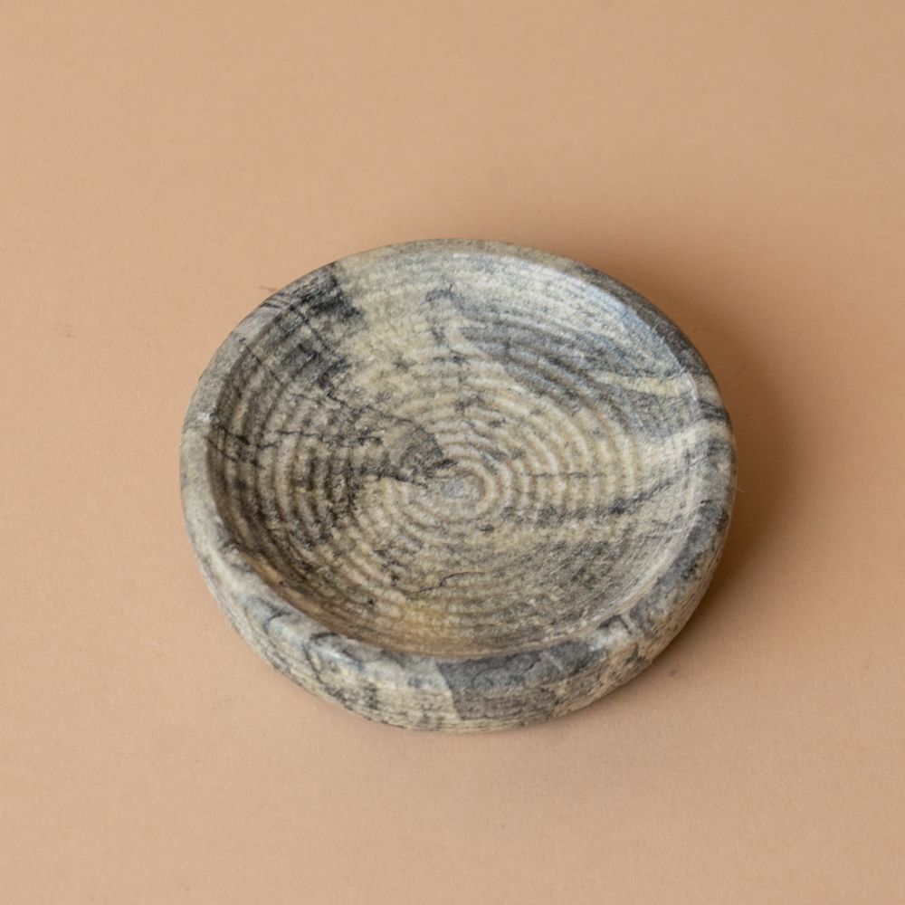 Marble Soap & Brush Holder dish Luxe B Co (Faire)