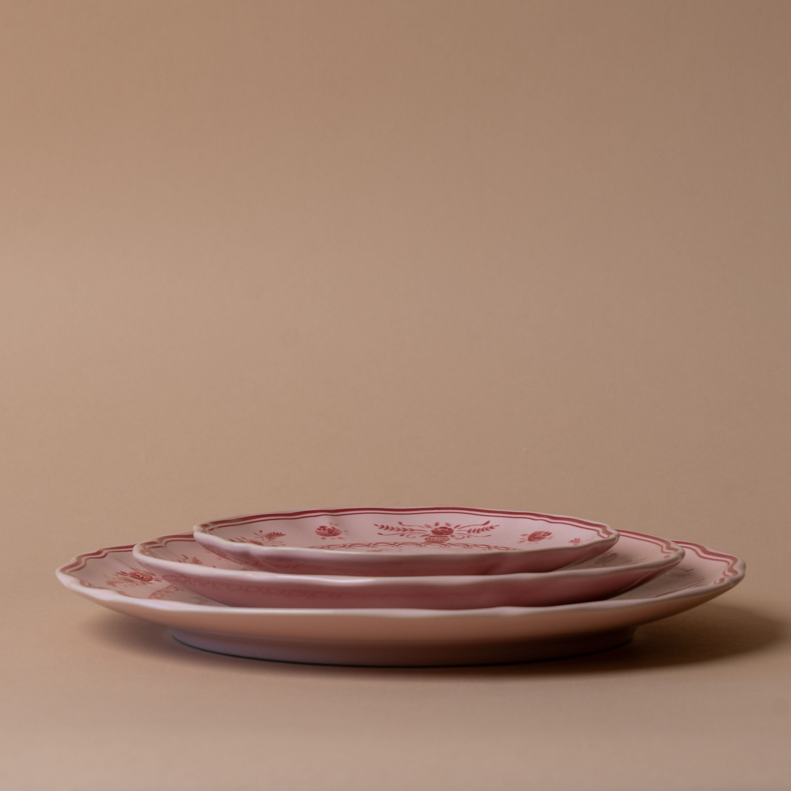Red & Pink Floral Plate Collection dinnerware David Shaw