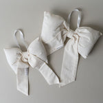 White Canvas Bow Decorative Objects Luxe B Co (Faire)