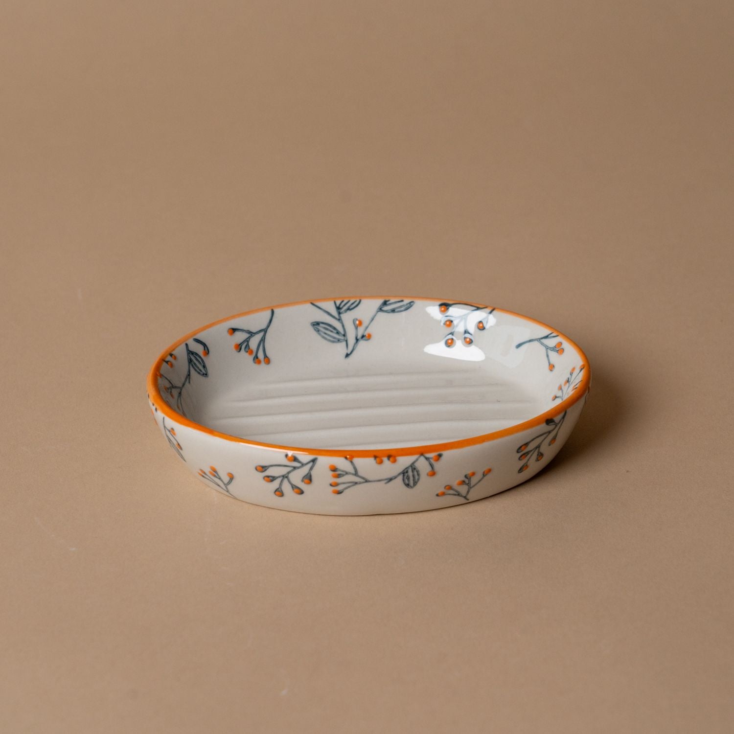 Floral Stoneware Soap Dish soap dish Tranquillo (DYA)