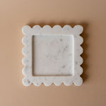 Square Marble Scalloped Tray tray Luxe B Co (Faire)