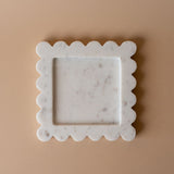 Square Marble Scalloped Tray tray Luxe B Co (Faire)