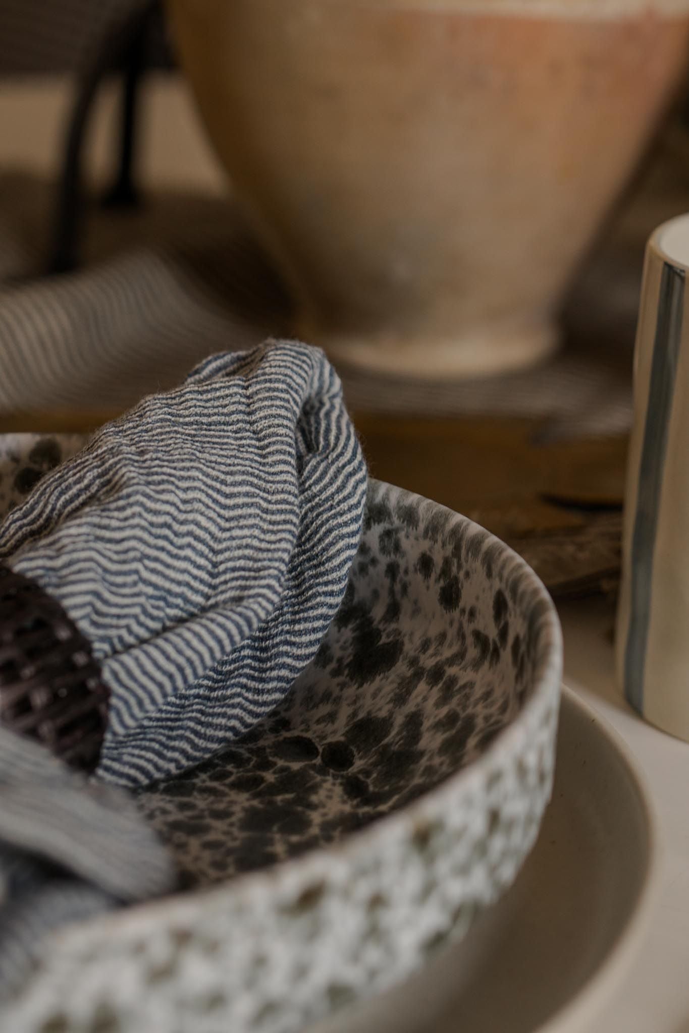 Blue Stripe Double Cloth Napkin napkin Indaba
