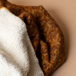 Floral Sherpa Throw Blanket blanket Indaba Cinnamon