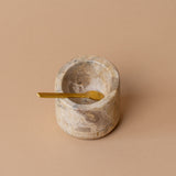 Marble Salt Cellar with Spoon