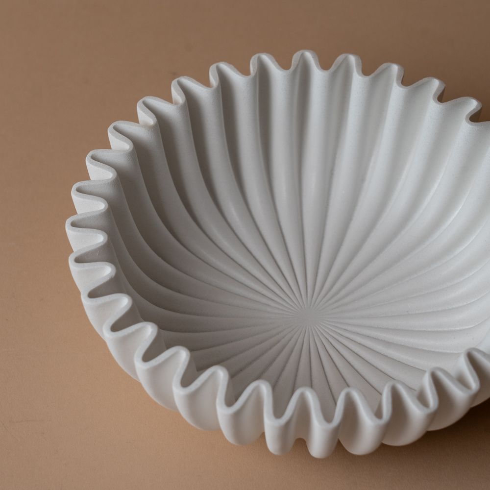 Fluted Ceramic Bowl dish Indaba